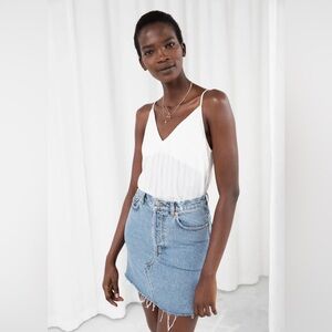 & Other Stories denim mini skirt